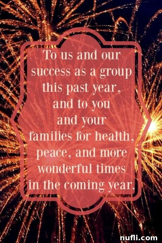 A beautiful setting for a New Year's toast, expressing gratitude and hope for the coming year.