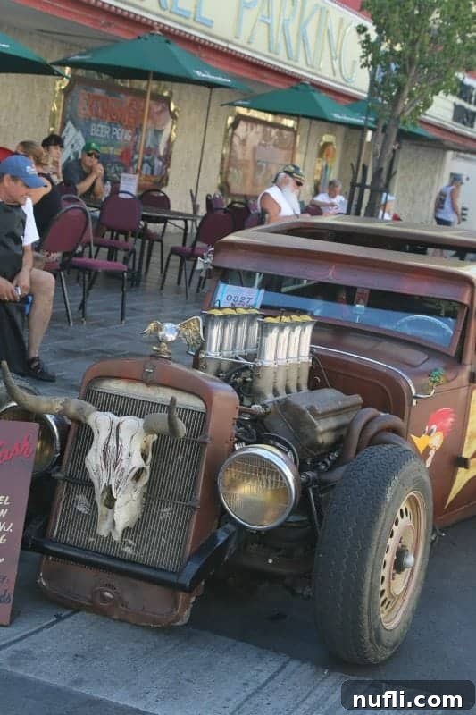Hot August Nights Reno: The Classic Car Extravaganza 7 rat rod car with a skull on the front