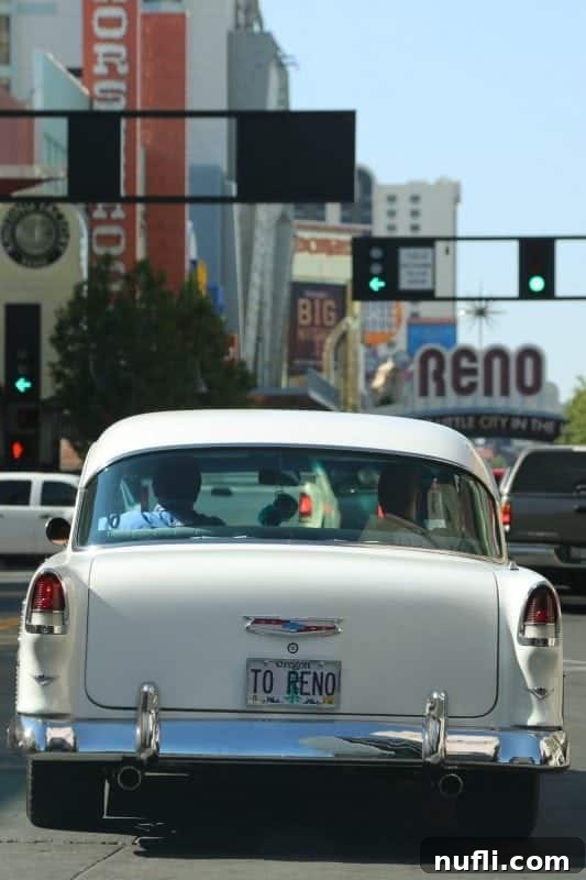 Hot August Nights Reno: The Classic Car Extravaganza 8 Classic car with To Reno license plate