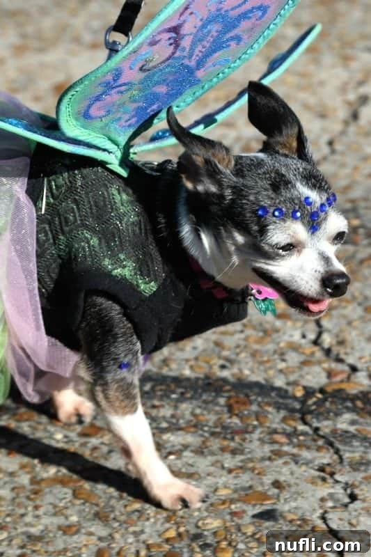 dog wearing fairy wings