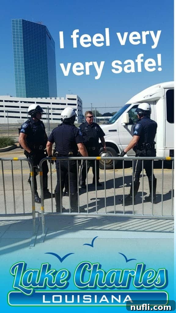 Police Officers next to a barricade 