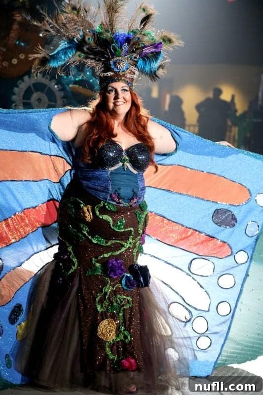butterfly inspired mardi gras outfit