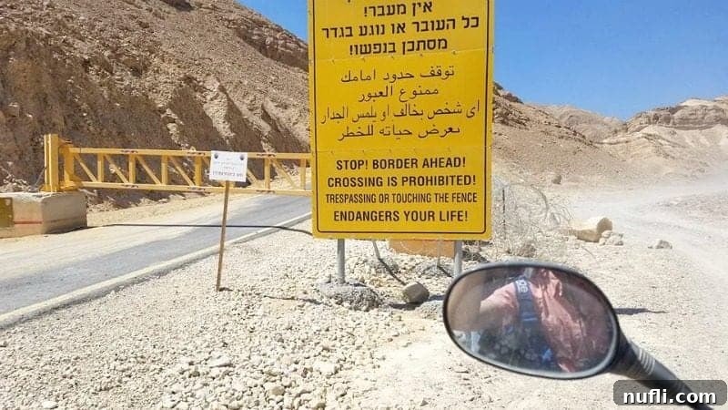 Border crossing sign at Egypt