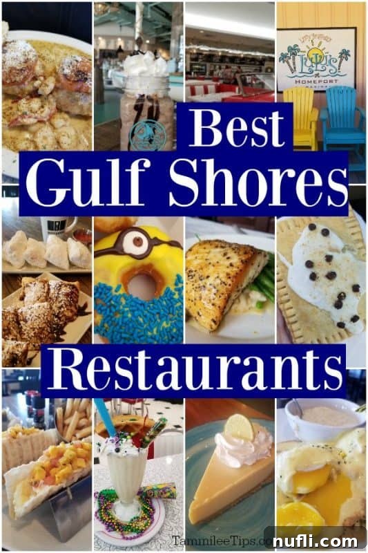 Orange Beach and Gulf Shores Must Try Restaurants 2 Best Gulf Shores restaurants with collage of food photos