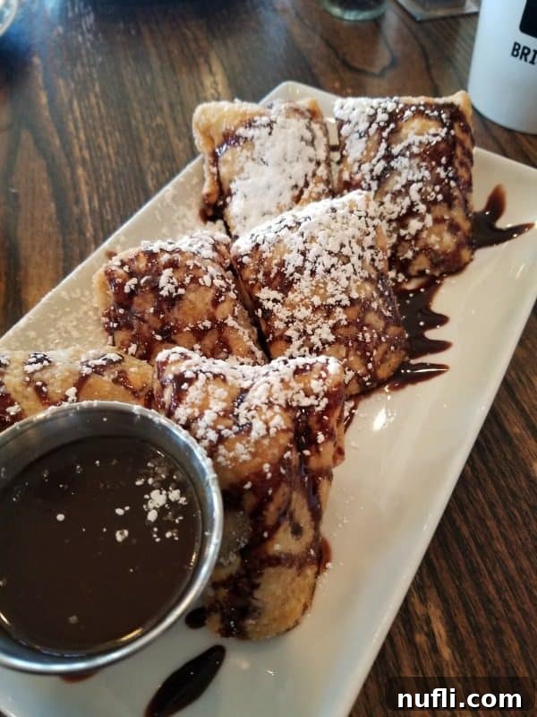Orange Beach and Gulf Shores Must Try Restaurants 42 Bananas in Pajamas covered in powdered sugar and chocolate sauce