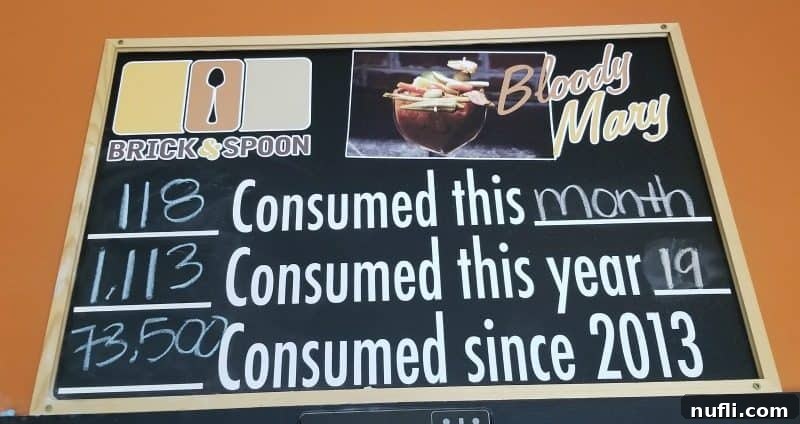 Orange Beach and Gulf Shores Must Try Restaurants 44 Brick and Spoon Bloody mary count board