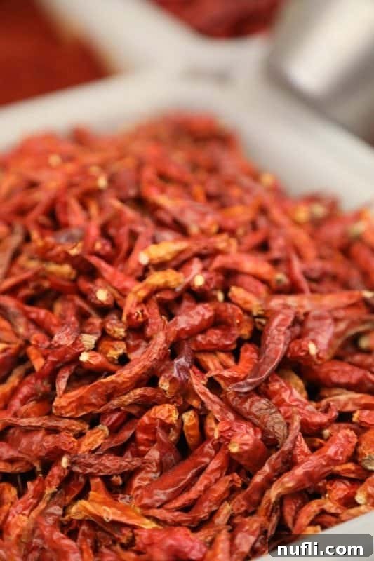 Mahane Yehuda Market Jerusalem's Culinary Soul 20 A vibrant display of dried chilies, adding color and spice to the market
