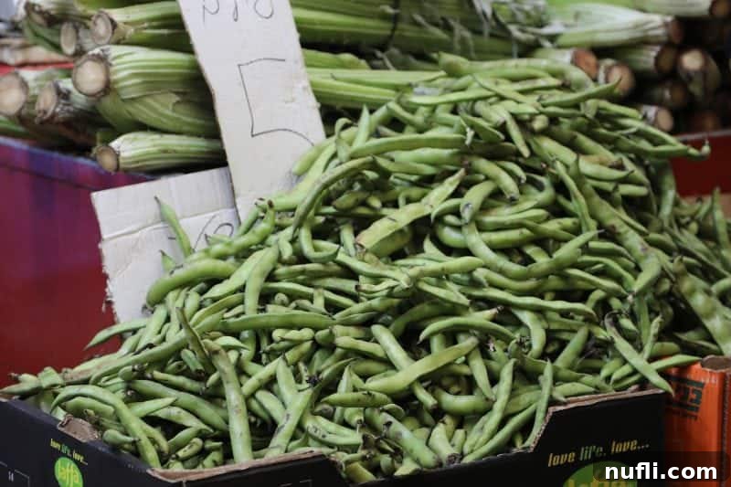 Mahane Yehuda Market Jerusalem's Culinary Soul 3 Freshly picked green beans neatly arranged on display at Mahane Yehuda Market