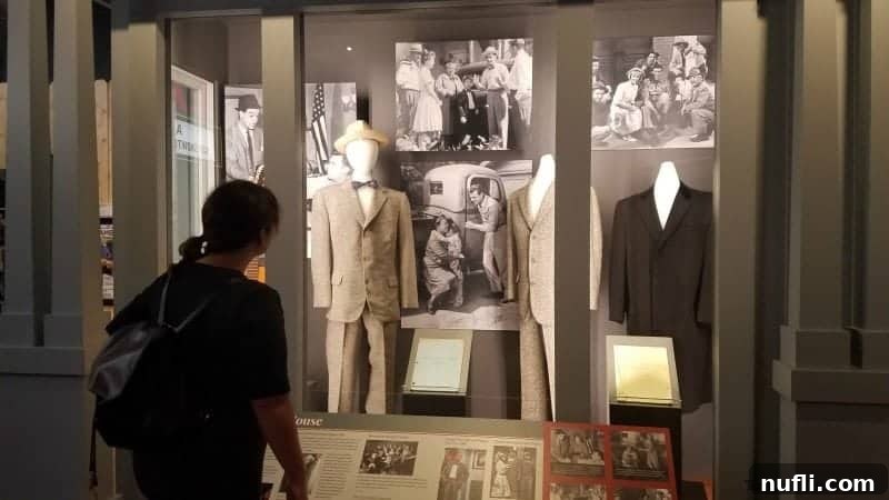 Inside the Andy Griffith Museum, showcasing memorabilia from The Andy Griffith Show