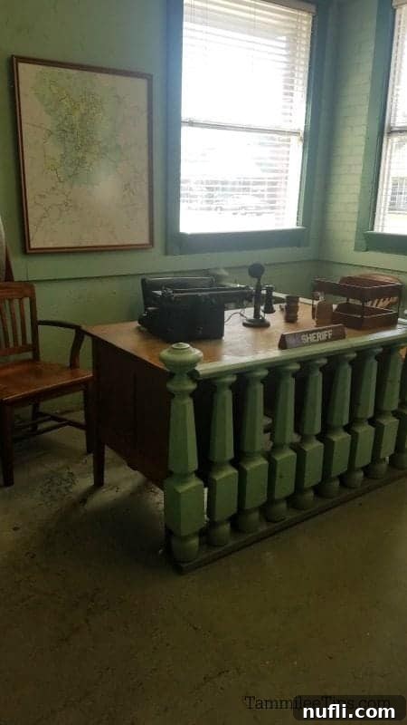 Replica Sheriff's desk and office from the Mayberry Courthouse, perfect for fan photos