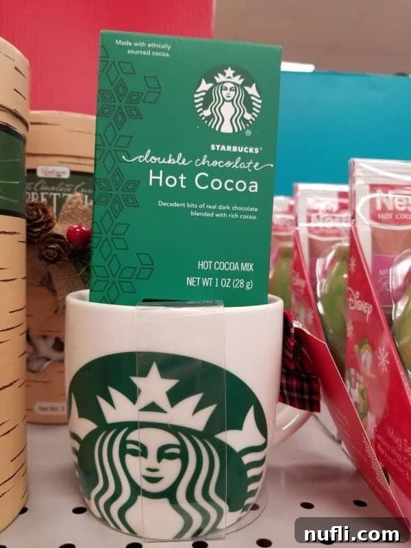 Starbucks hot cocoa and mug