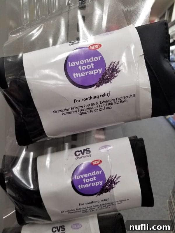 Beyond Prescriptions: Amazing Gifts and Stocking Stuffers at CVS 23 A lavender foot therapy product, offering soothing relaxation and a perfect treat for tired feet.