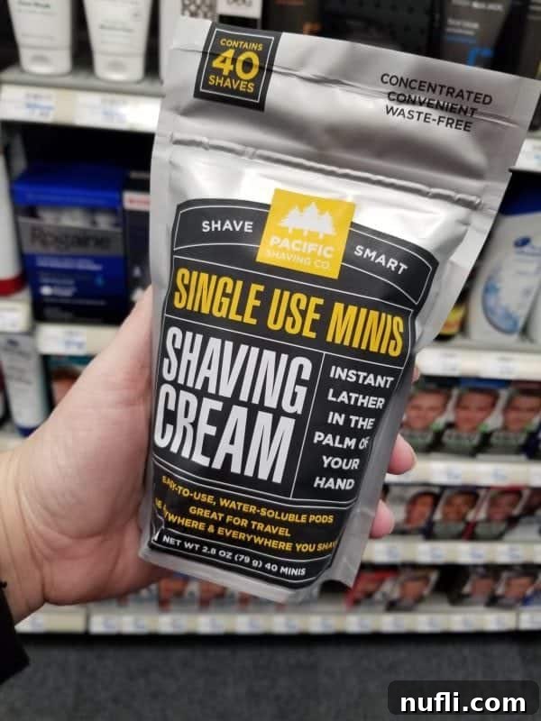 Beyond Prescriptions: Amazing Gifts and Stocking Stuffers at CVS 29 Mini single-use shaving cream packets, ideal for travel or as a convenient stocking stuffer.