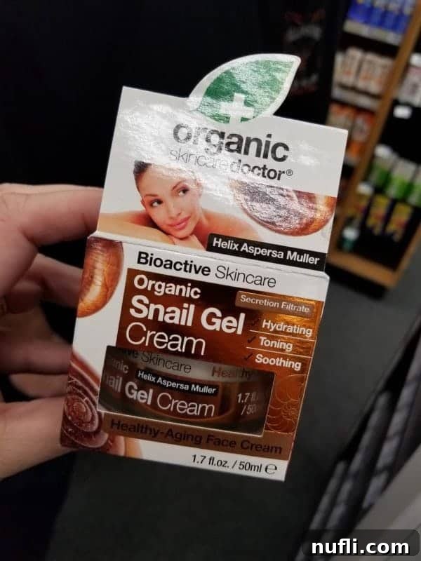 organic snail gel cream 