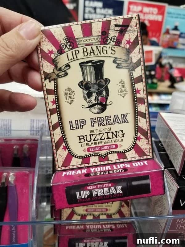 Beyond Prescriptions: Amazing Gifts and Stocking Stuffers at CVS 41 Lip Freak Berry Sinister lip balm, a quirky and bold lip care product with a unique flavor.