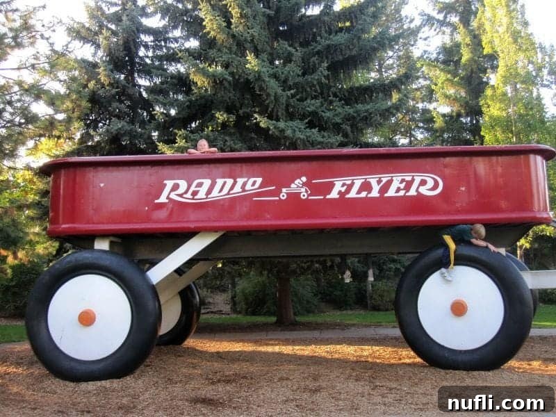 Spokane Washington Adventures Your Ultimate Guide 3 Large Radio flyer with a kid on the top of it in Riverfront Park Spokane