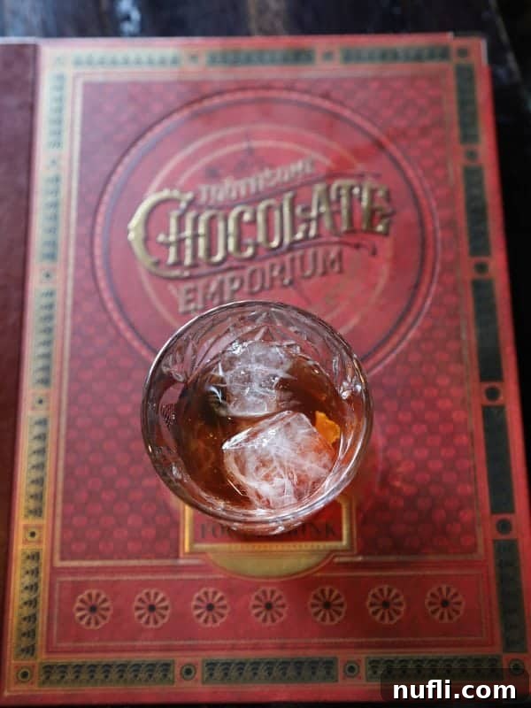 Toothsome Chocolate Emporium at Universal CityWalk 8 A beautifully presented cocktail from the Toothsome Chocolate Emporium menu, featuring a unique chocolate rim.