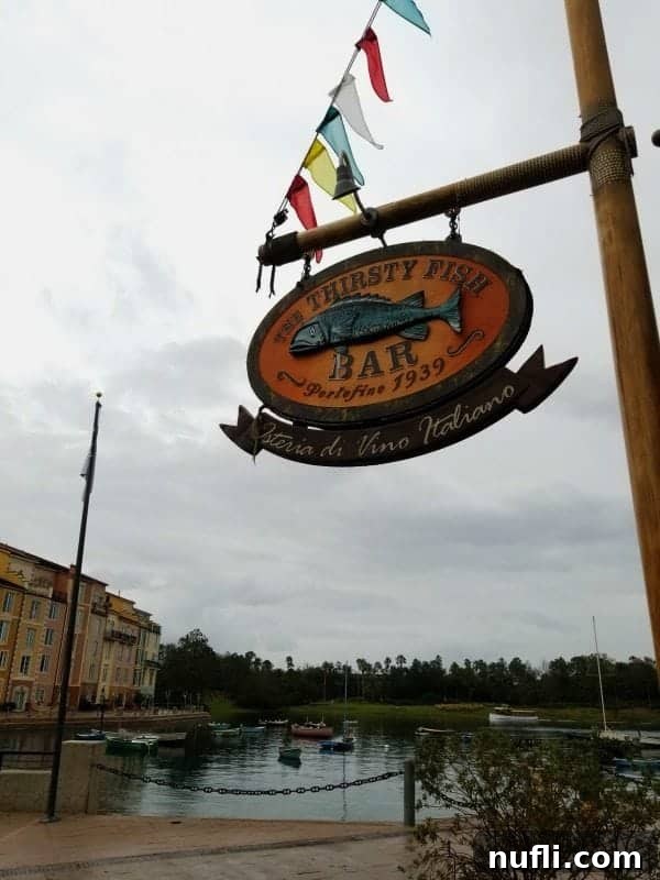 The Thirsty Fish Bar sign 