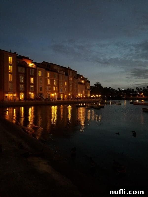 portofino hotel at night