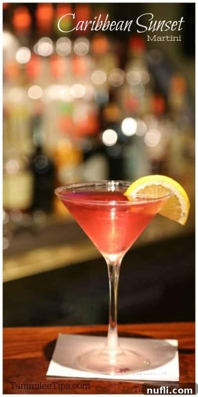 Golden Hour Island Martini 5 Easy to make Caribbean Sunset Martini Recipe the perfect combination of raspberry and coconut.