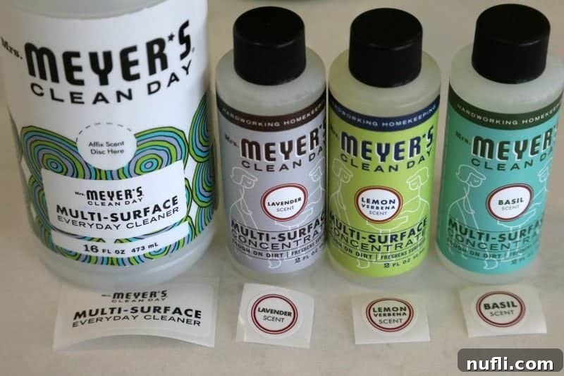 Meyer's Clean day bottle with refill bottles 