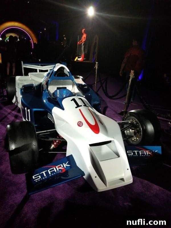 The sleek Stark Racing car from Iron Man 2, a testament to Tony Stark's innovation and luxury.