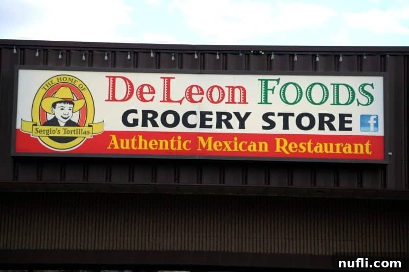 DeLeon Foods Grocery Store Sign