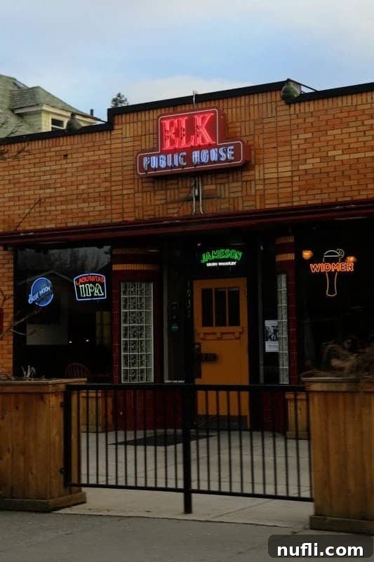 Elk Public House exterior with patio