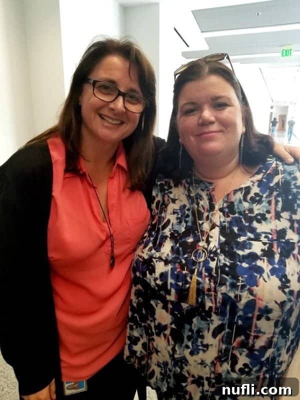 Victoria Alonso, Marvel Studios Executive VP of Physical Production, alongside the author at the Avengers: Infinity War event.