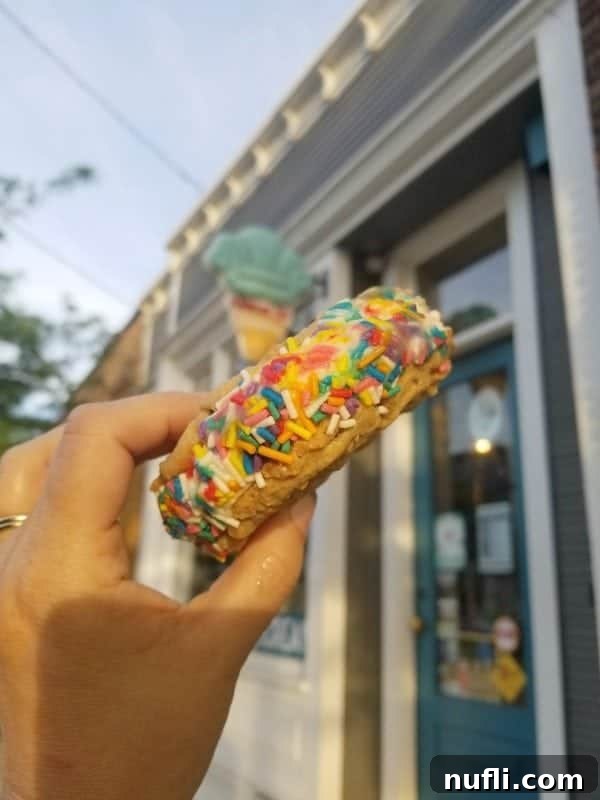 Hand holding an ice cream sandwich