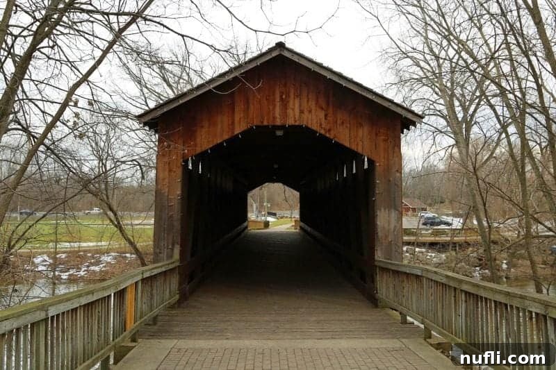 Historic covered bridge, the Ada Covered Bridge