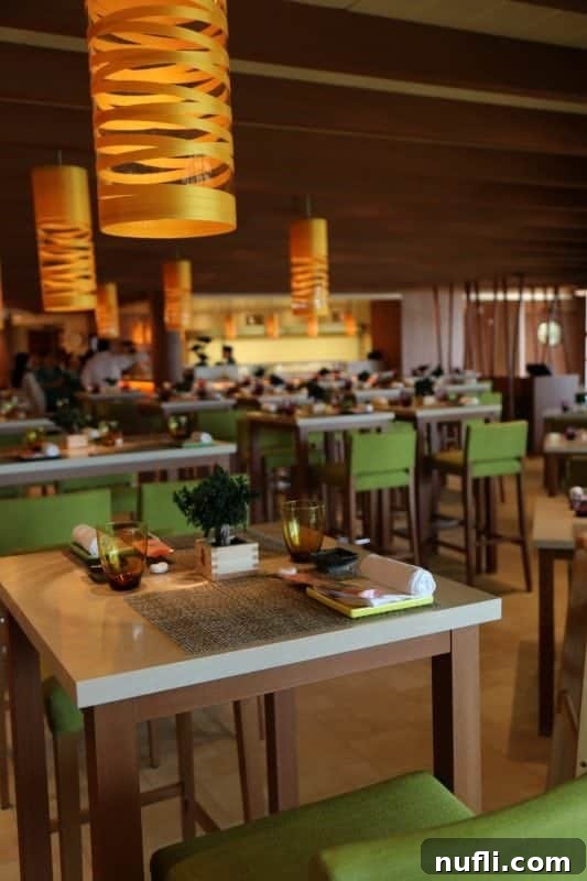 The inviting interior of Bonsai Sushi on the Carnival Horizon, with comfortable seating, modern decor, and a calm ambiance.