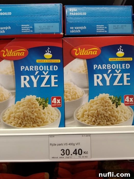 The Real Cost of Groceries in the Czech Republic 27 parboiled ryze rice in boxes