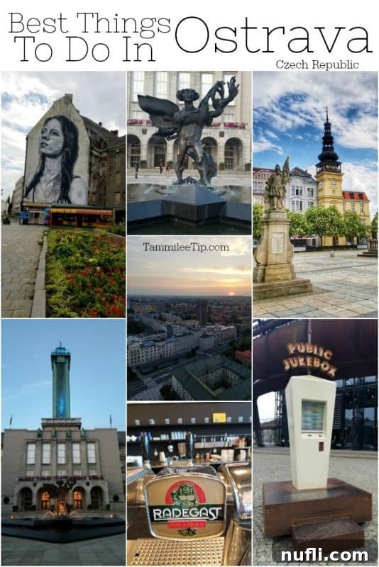 A collage of photos showcasing the best attractions and things to do in Ostrava, Czech Republic, including iconic landmarks and hidden gems.