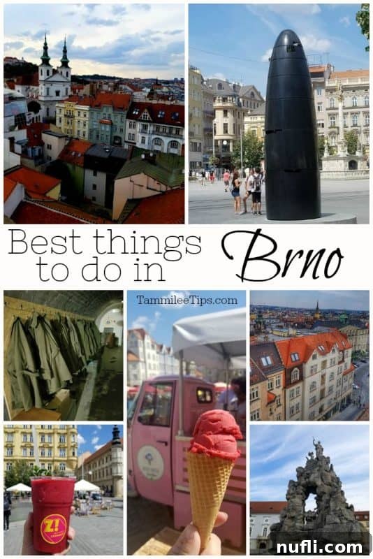 Best things to do in Brno in a collage of photos from the area