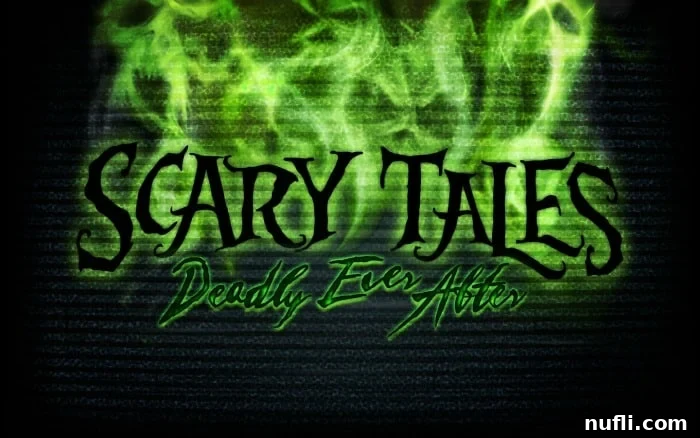 A dark and twisted poster for ScaryTales: Deadly Ever After, reimagining classic fairy tales with a sinister twist