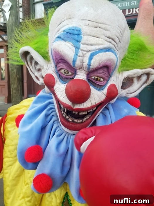 crazy clown with a punching glove 