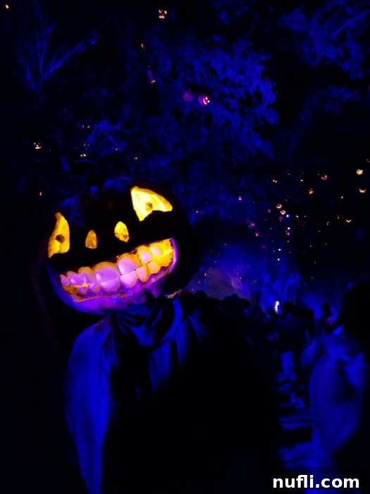 glowing pumpkin head