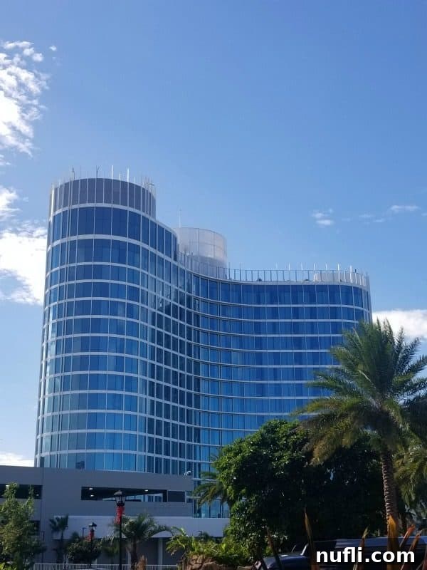 Aventura Hotel Universal Orlando Resort A Modern Getaway 2 Exterior of Universal Aventura Hotel showcasing its modern and sleek design against a clear sky