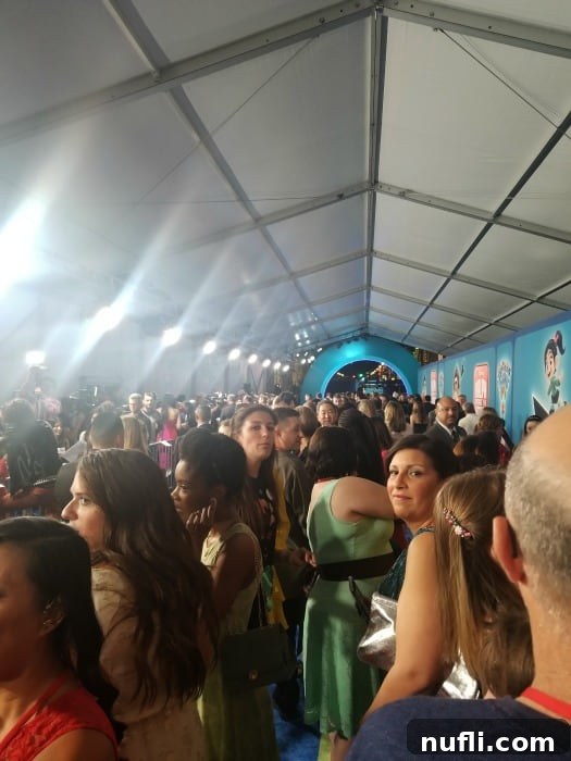 Ralph Breaks the Internet Premieres in Los Angeles 3 Crowd gathered under the tent for the Ralph Breaks the Internet Premiere, eagerly awaiting the start of the event