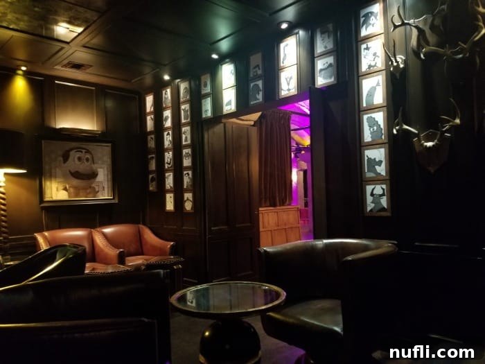 Ralph Breaks the Internet Premieres in Los Angeles 8 Ralph Breaks the Internet themed bar area at the afterparty, featuring cartoon art on the walls