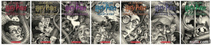 A stunning collection of Harry Potter book covers, showcasing the complete series in a special edition boxed set, a treasure for any reader.