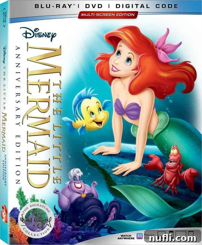 The Little Mermaid Walt Disney Signature Collection Blu-Ray DVD box cover