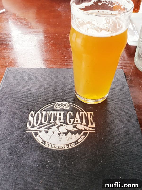 Southgate Brewing Company establishment, featuring a refreshing glass of beer, inviting patrons to enjoy craft brews.