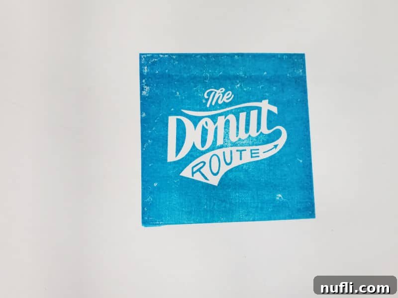 The Donut route stamped on the front of a box