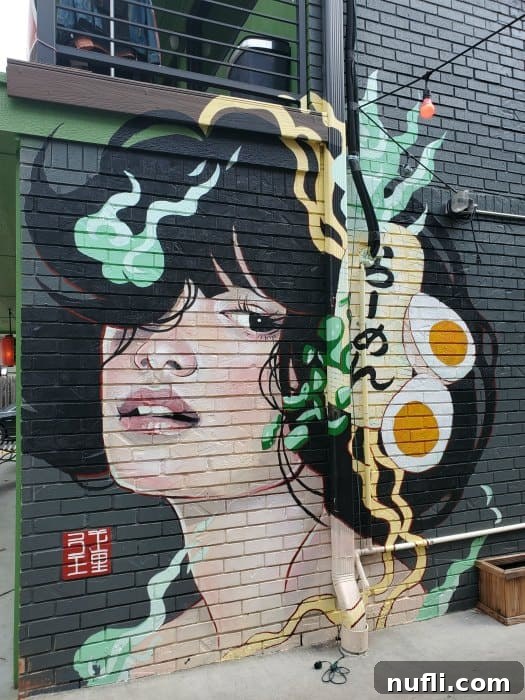 Mural on the side of Goro Ramen restaurant 