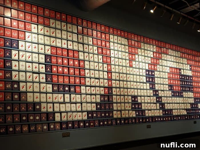 OKC on a wall made out of boxes