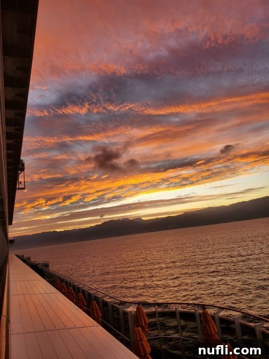 Ultimate Mexico Cruise Packing Guide 8 Gorgeous sunset from the side of a cruise ship