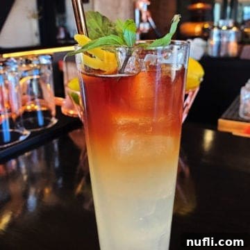 Ranch tea cocktail in a tall glass