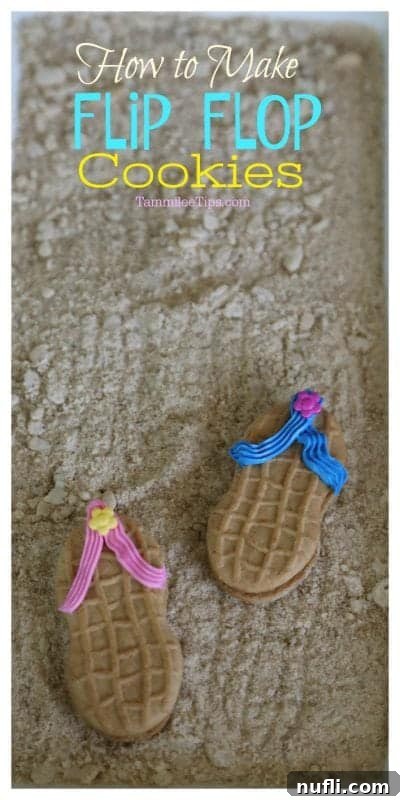How to Make Flip Flop Cookies with Nutter Butters, plus how to make edible sand. Super fun summer cookies that are DIY and easy to make! 